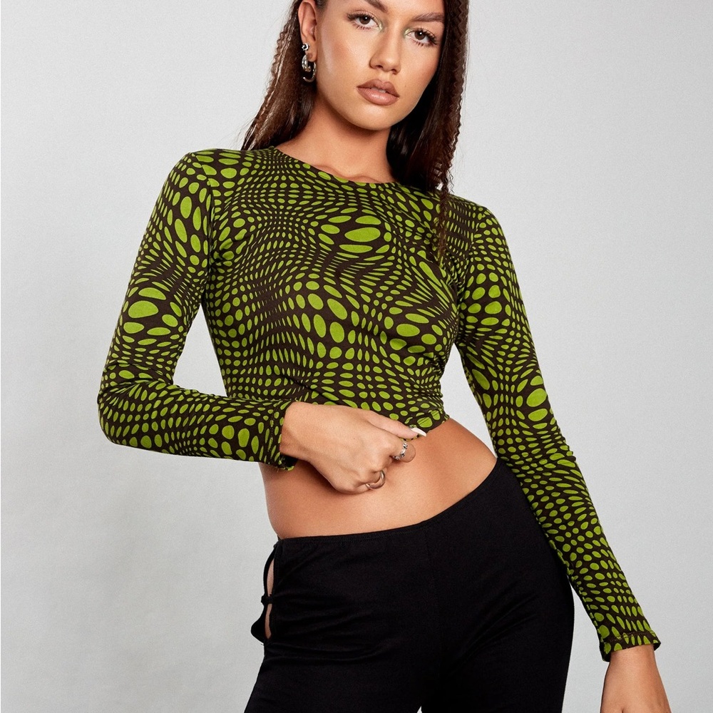 Motel Rocks Neon Green Crop Top